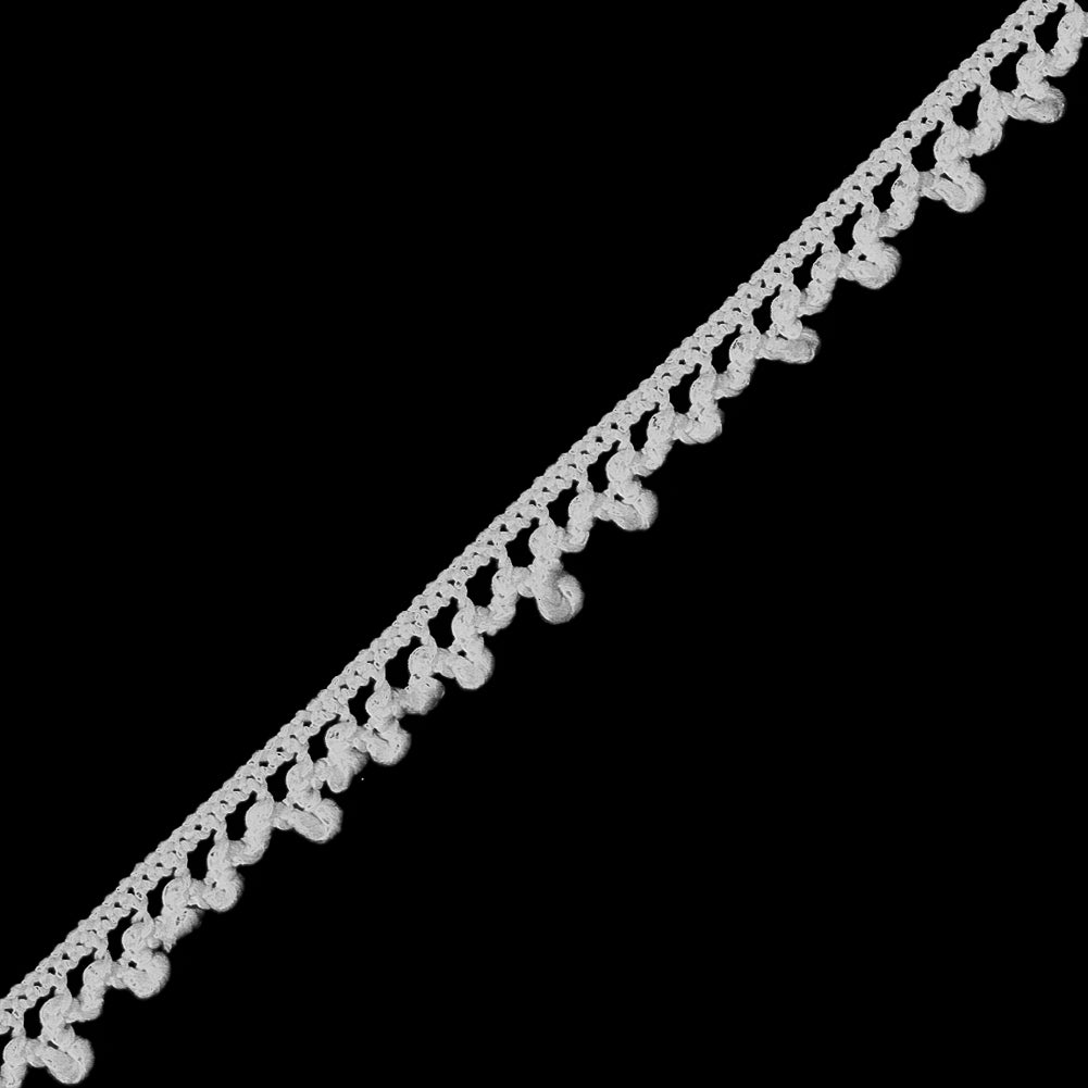 European White Dainty Crochet Trim - 5/16