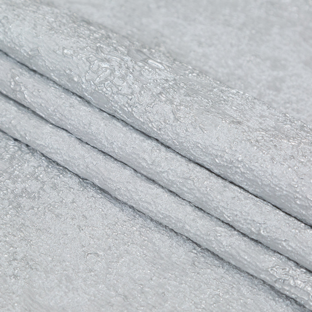 White and Silver Abstract Luxury Metallic Brocade - Joann Fabrics