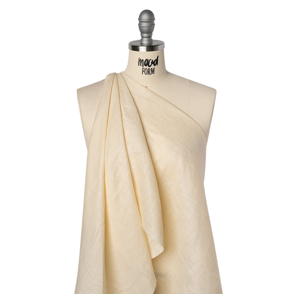 Lightweight Linen Woven - Pale Wheat - Famous Australian Designer Deadstock - Joann Fabrics