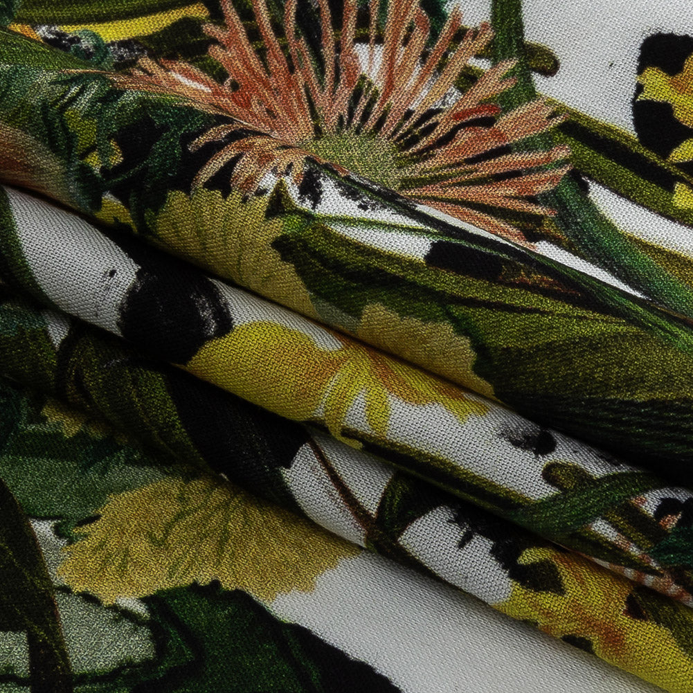 Organic Viscose Batiste - Spotted Iris and Chrysanthemums - Loreto Collection - Joann Fabrics