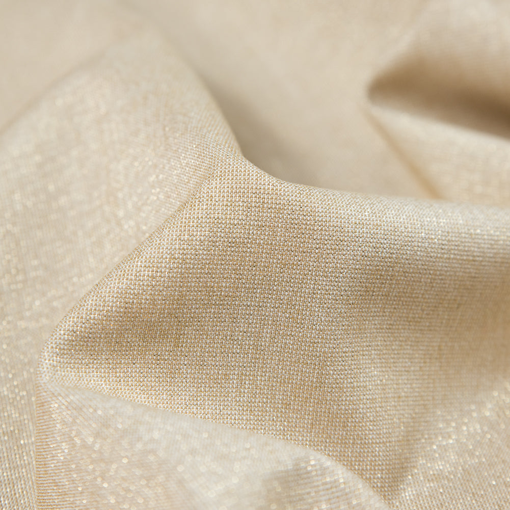 Metallic Gold and White Polyester Woven with Give - Joann Fabrics