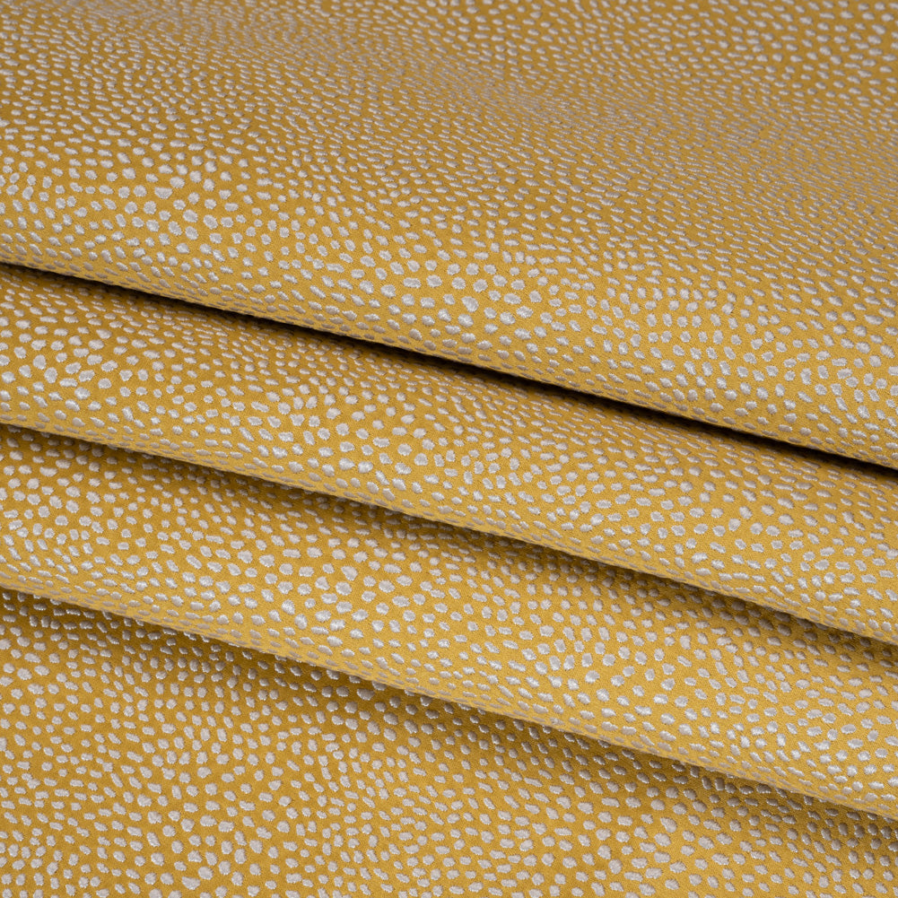 Recycled Polyester Jacquard - Buttercup Little All-Over Spots - British Imported - Joann Fabrics