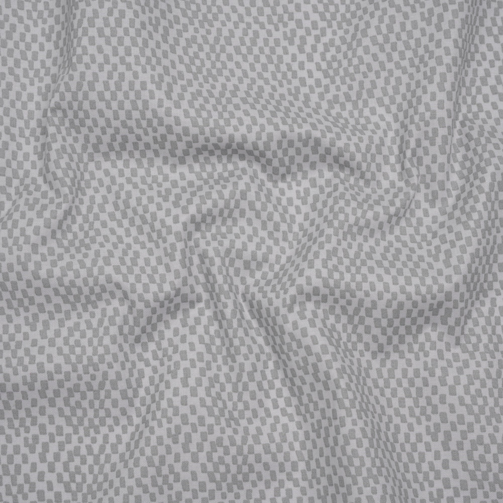 Printed Quilting Cotton by Ghazal Razavi for FIGO Studio - Gray on Gray Soft Check - Dewfall Collection - Joann Fabrics
