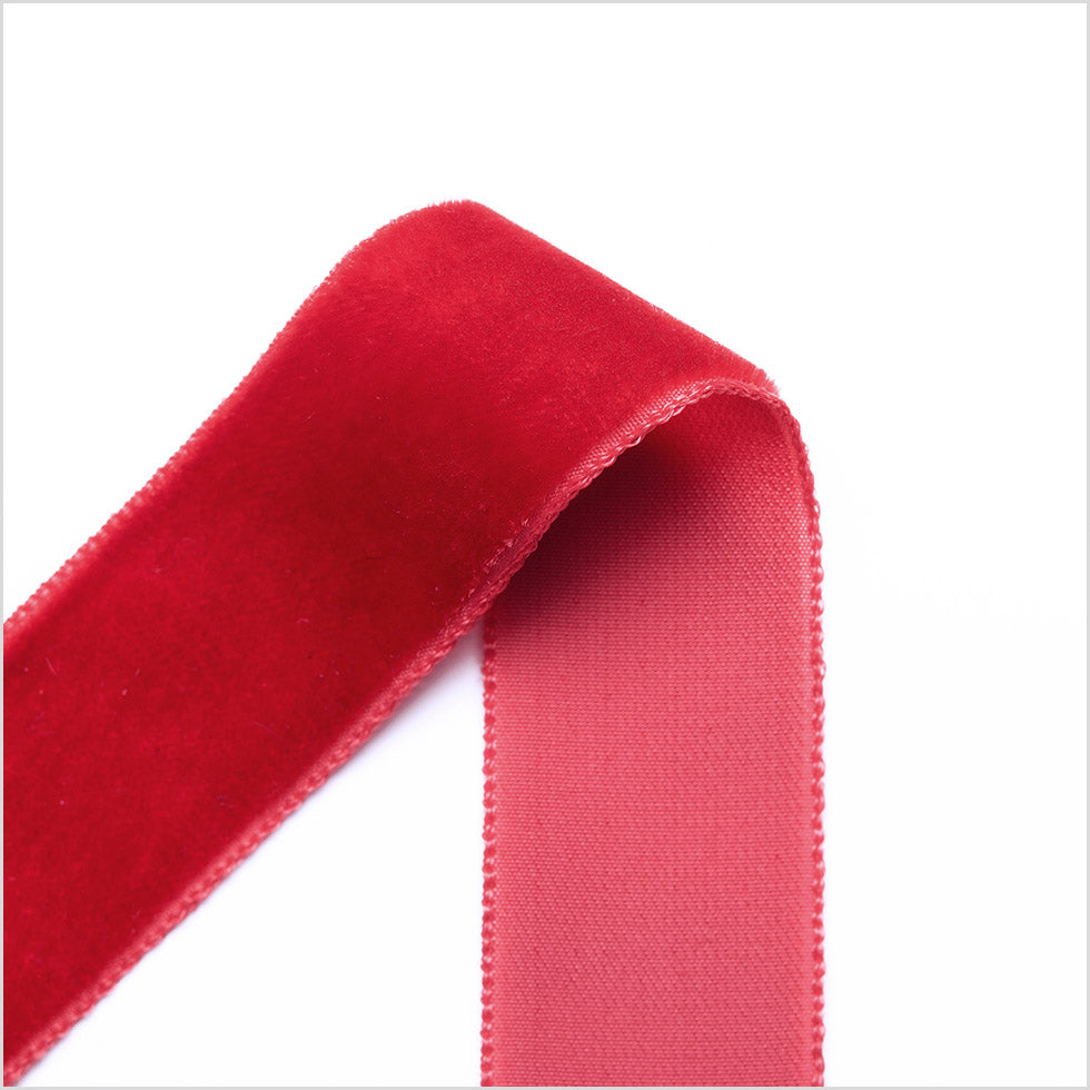 Single Faced Velvet Ribbon Made in Italy - 7/8