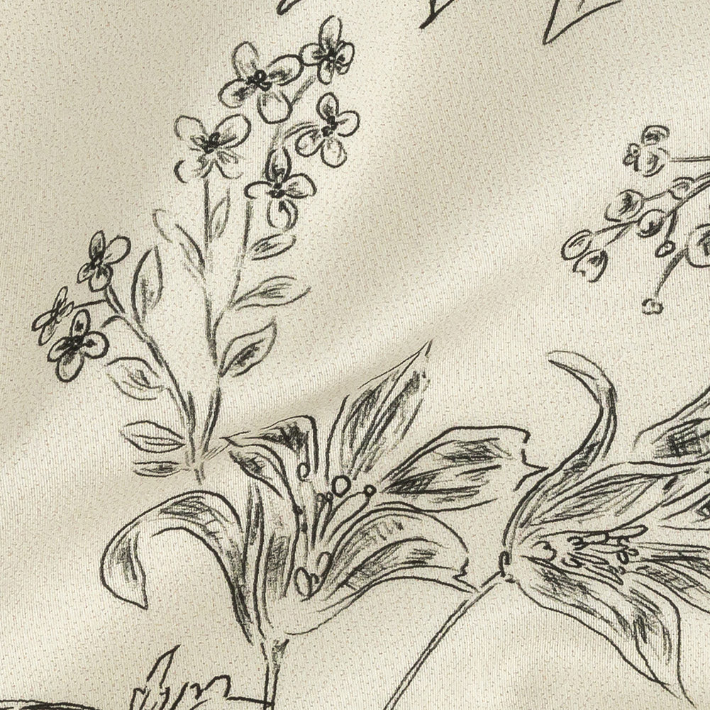 Mood Exclusive Ivory Organic Delineation Stretch Cotton Sateen - Joann Fabrics