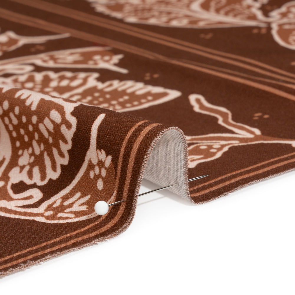 Stretch Cotton Twill Panel - Burgundy Floral Blocks - Mood Exclusive Maple Hill Heights - Joann Fabrics