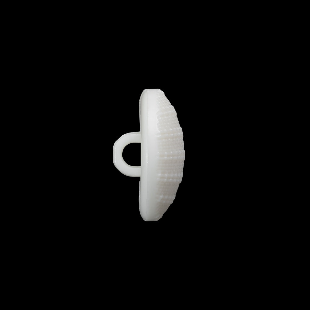 Plastic Shank Back Button - 28L/18mm - White Woven Textured Half Dome - Joann Fabrics