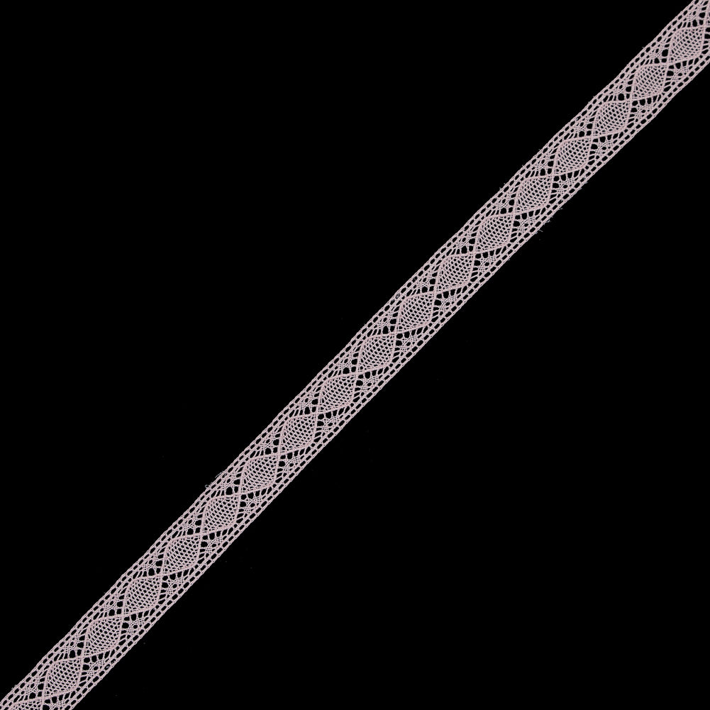 European Pink Diamonds Crochet Lace Cotton Trimming - 3/4