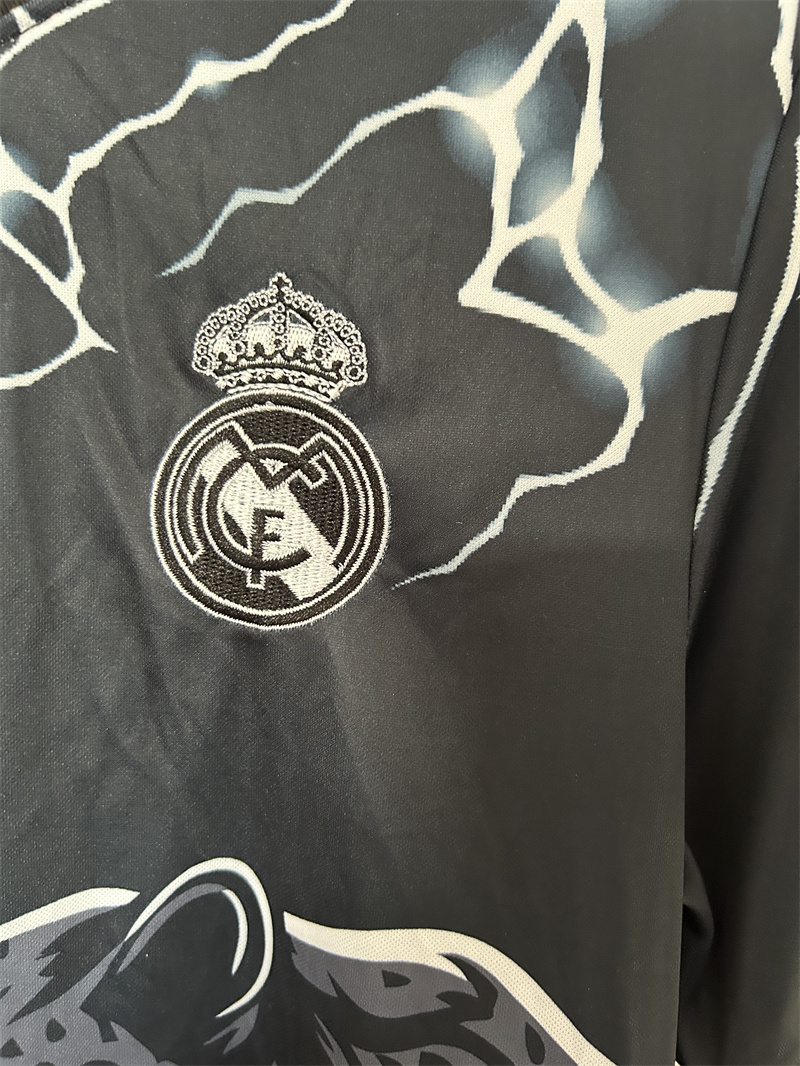 2024/2025 Real Madrid Leopard Special Edition Jersey Black 1:1 Thai Quality