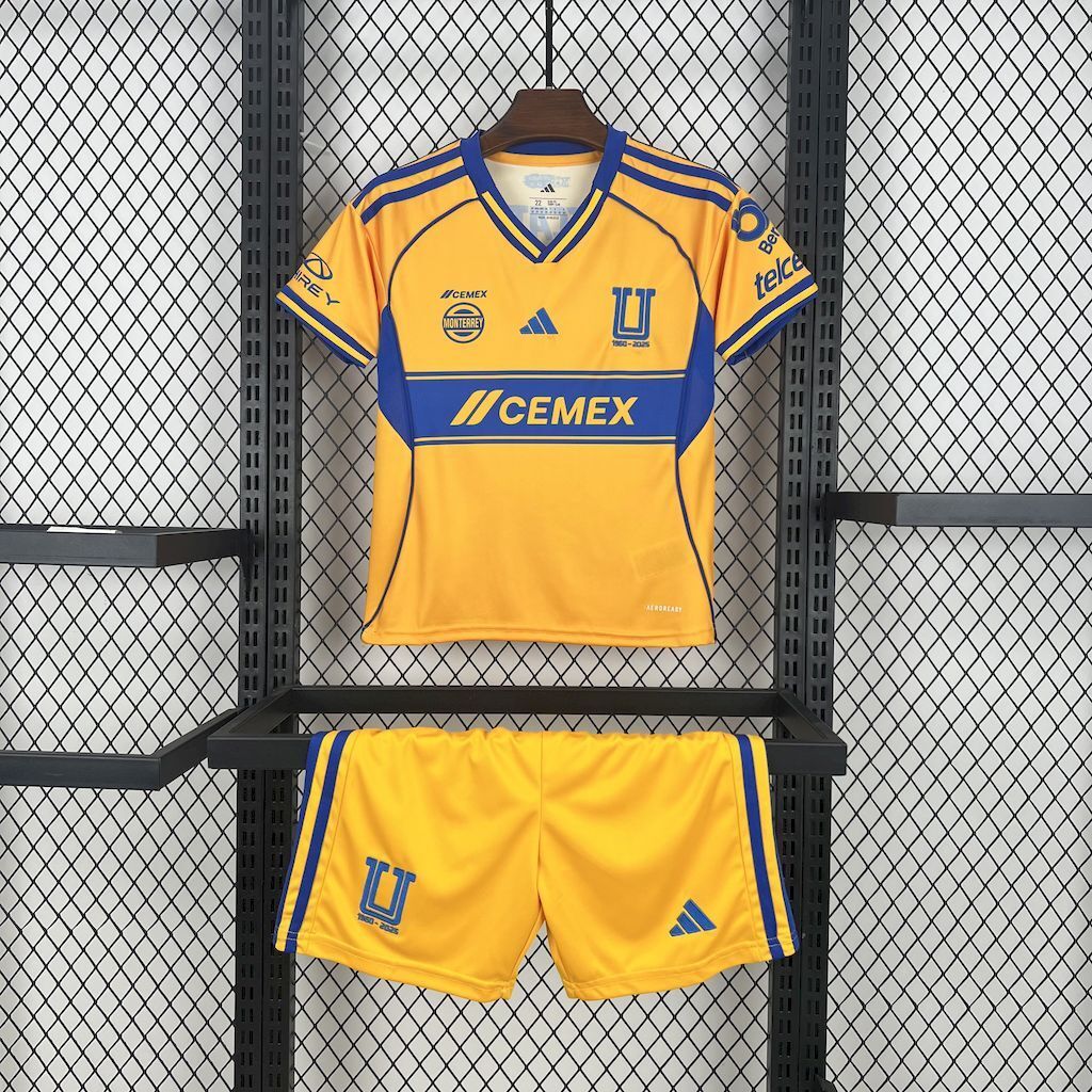 2025/2026 Tigres Home Football Jersey 1:1 Thai Quality Kids Size