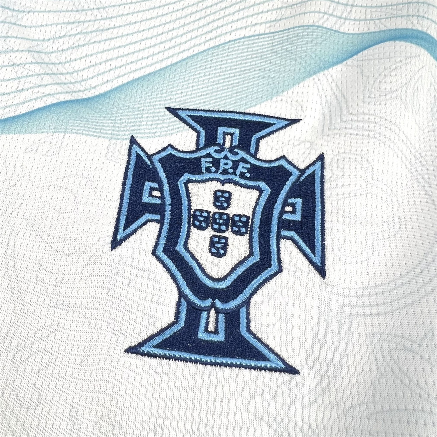 Portugal 2026 Bright White With Sky Blue Waves Special Jersey - Fans Version - UnitedFutballJersey