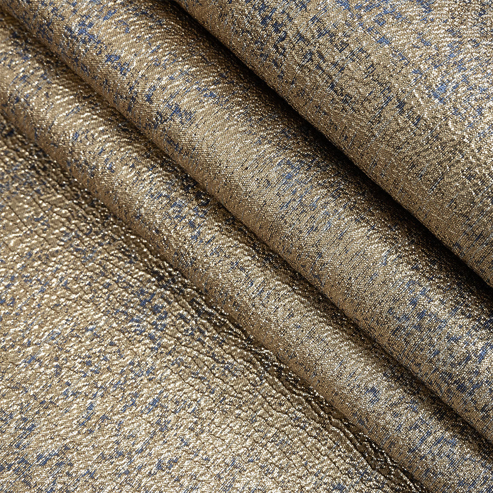 Metallic Gold and Blue Crackle Luxury Brocade - Joann Fabrics