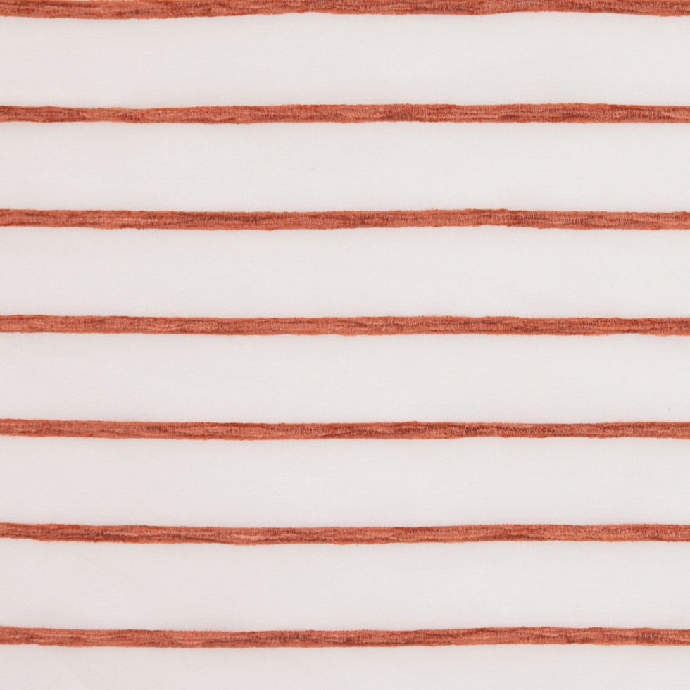 Ivory/Orange Stripes Striped Sheer - Joann Fabrics