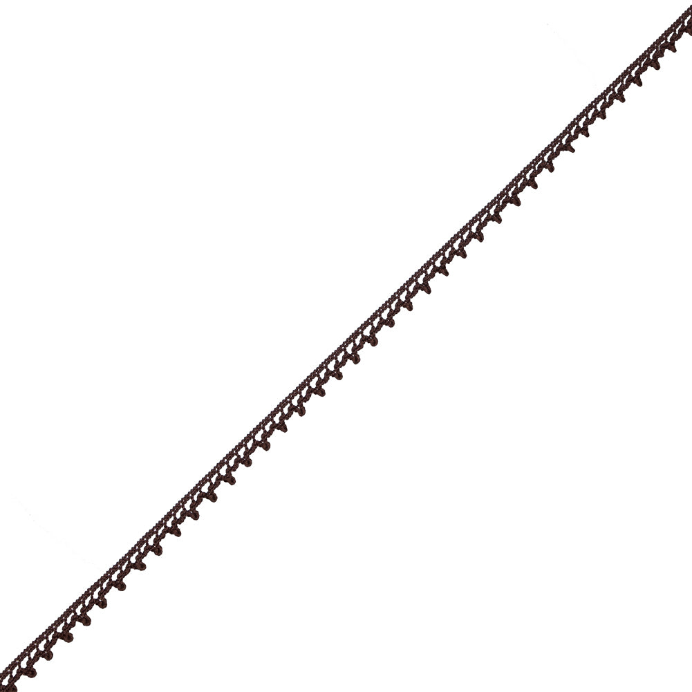 European Brown Dainty Crochet Trim - 5/16