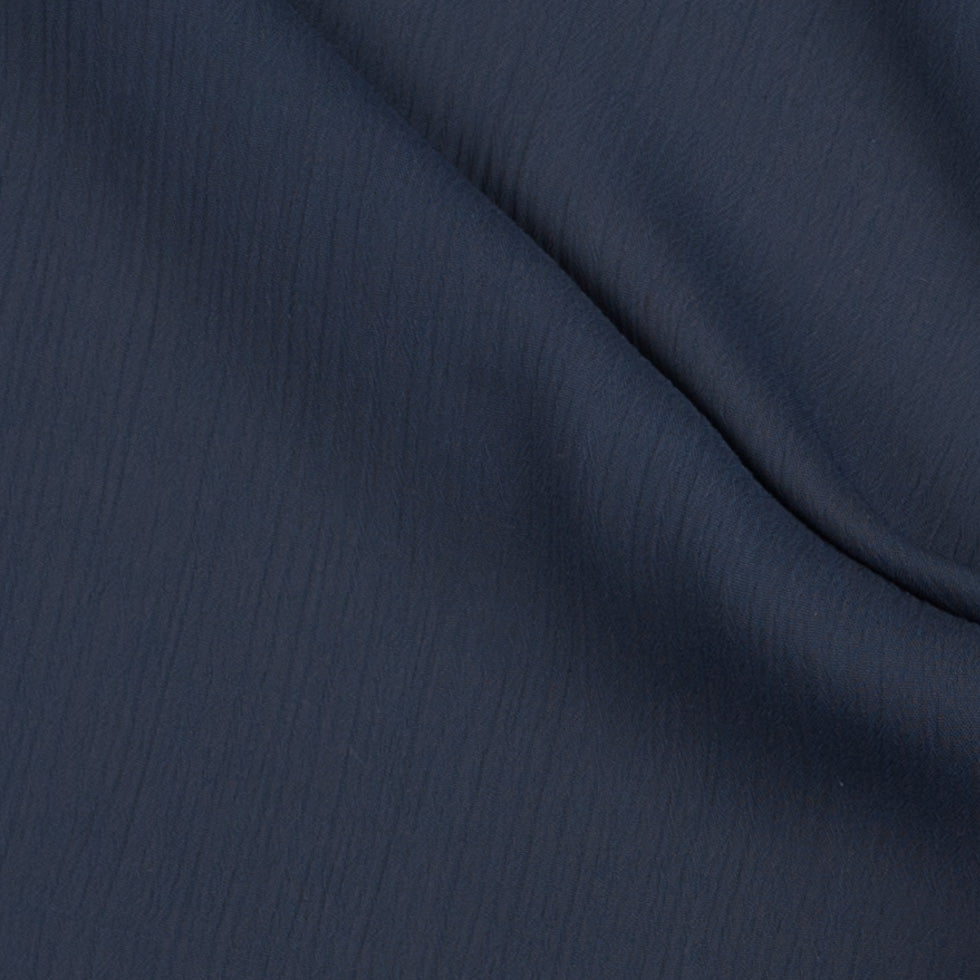 Perfect Navy Stretch Crinkled Polyester Chiffon - Joann Fabrics