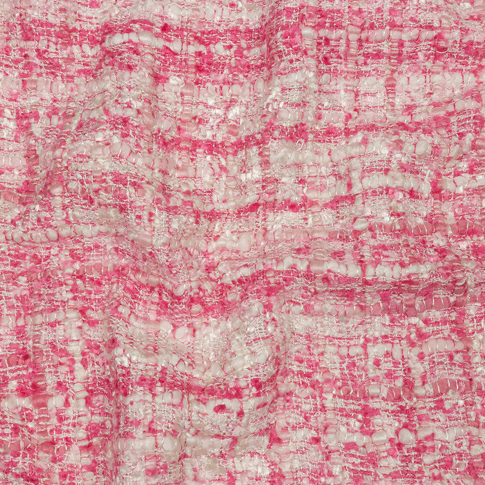 Viscose and Acrylic Chenille Tweed - Pink and White - Newcastle Collection - Joann Fabrics