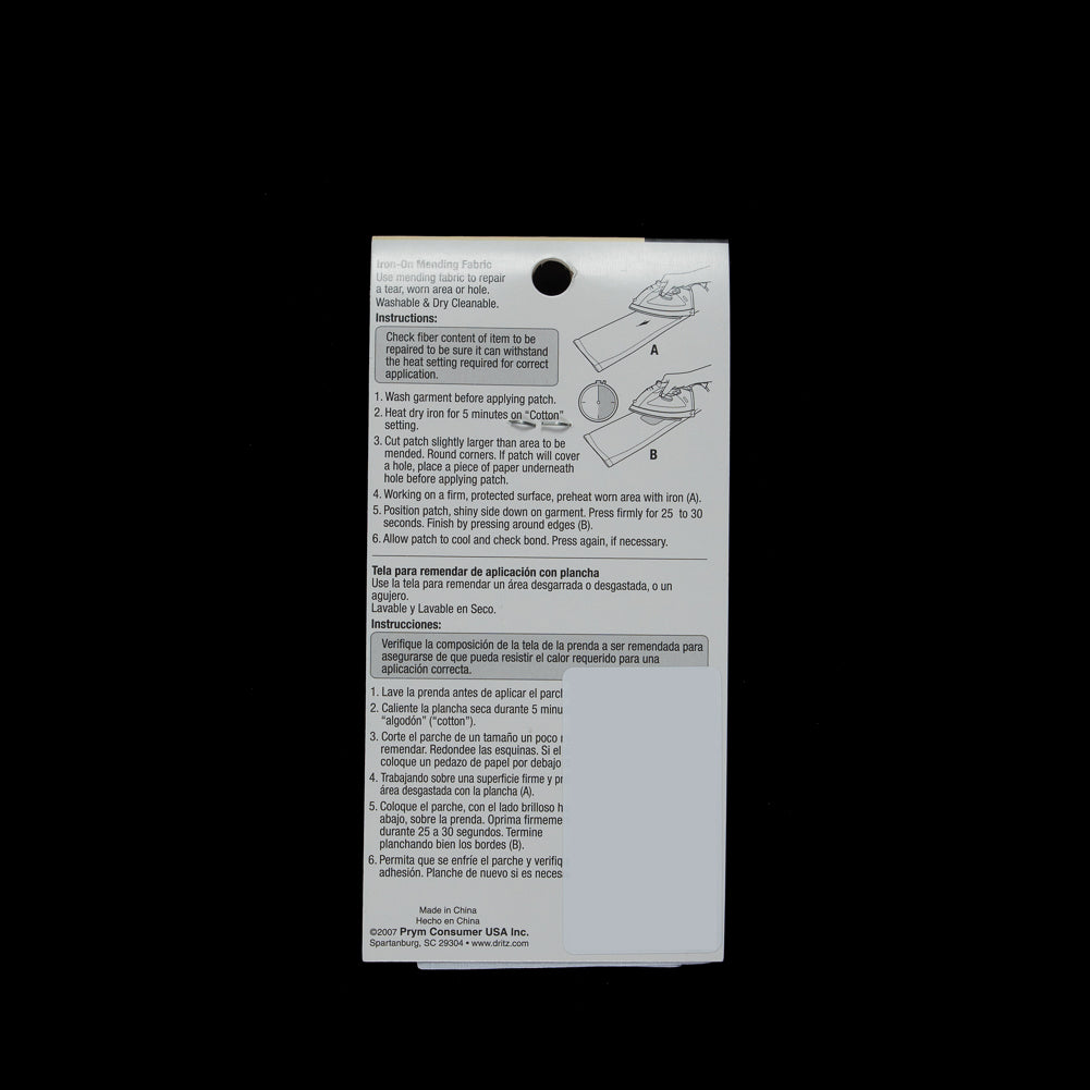 Dritz White Iron-On Mending Fabric - 6
