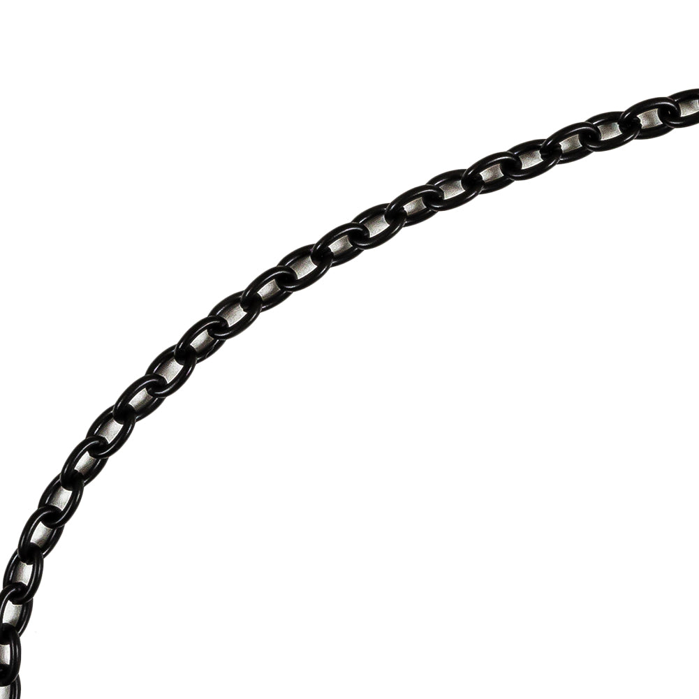 Matte Black Chain Purse Strap with Lobster Claw Clasp and O Ring - 53.5