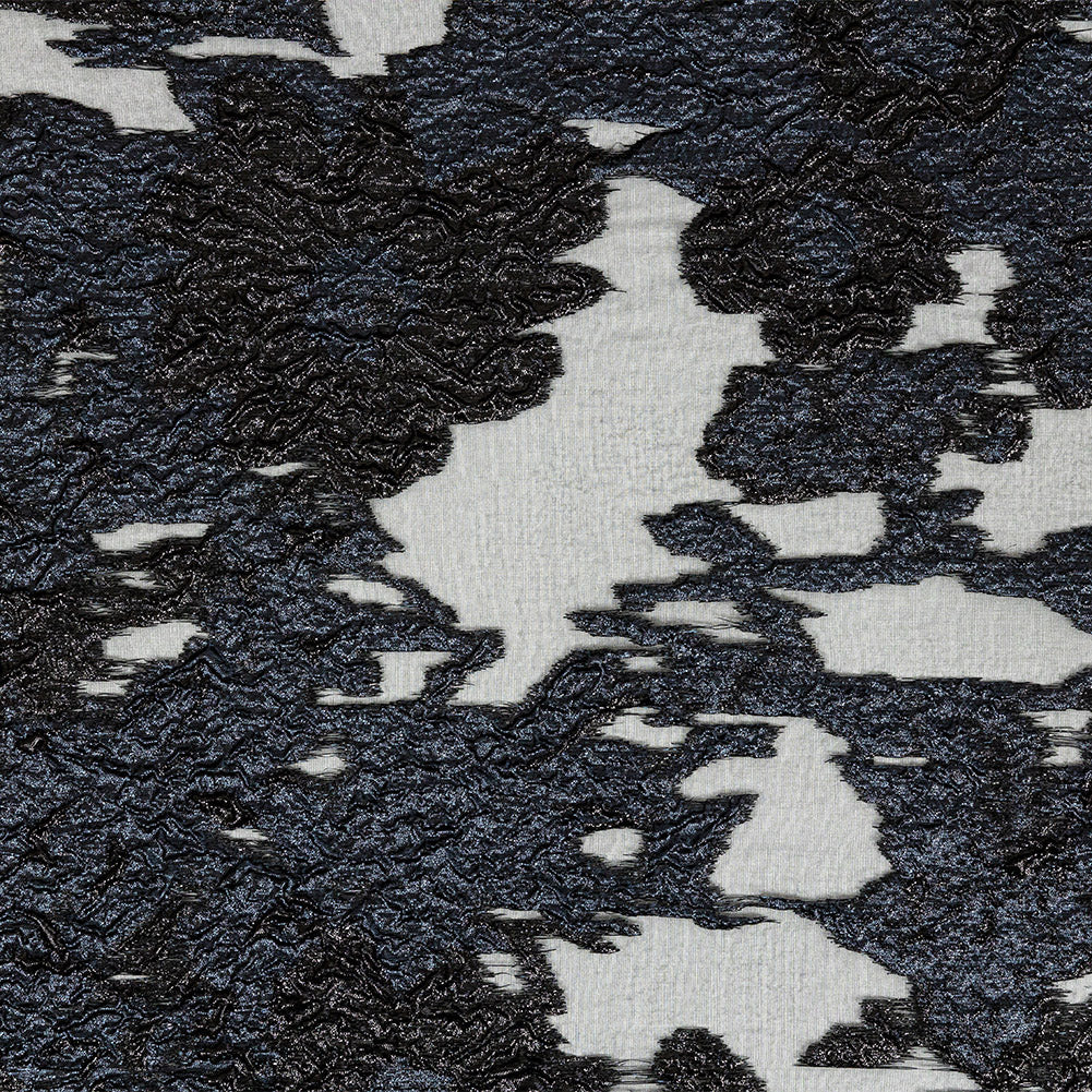 Metallic Black Abstract Luxury Burnout Brocade - Joann Fabrics