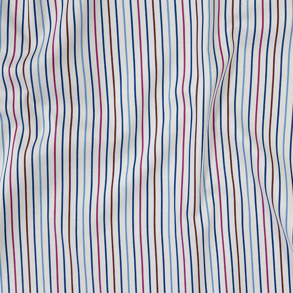 Premium Red, White and Blue Pencil Stripes Twill Cotton Shirting - Joann Fabrics