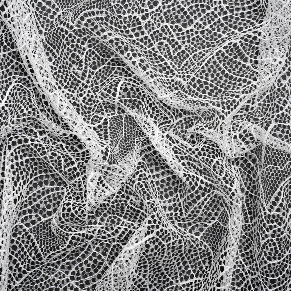Re-Embroidered Lace - White Abstract Net - Joann Fabrics