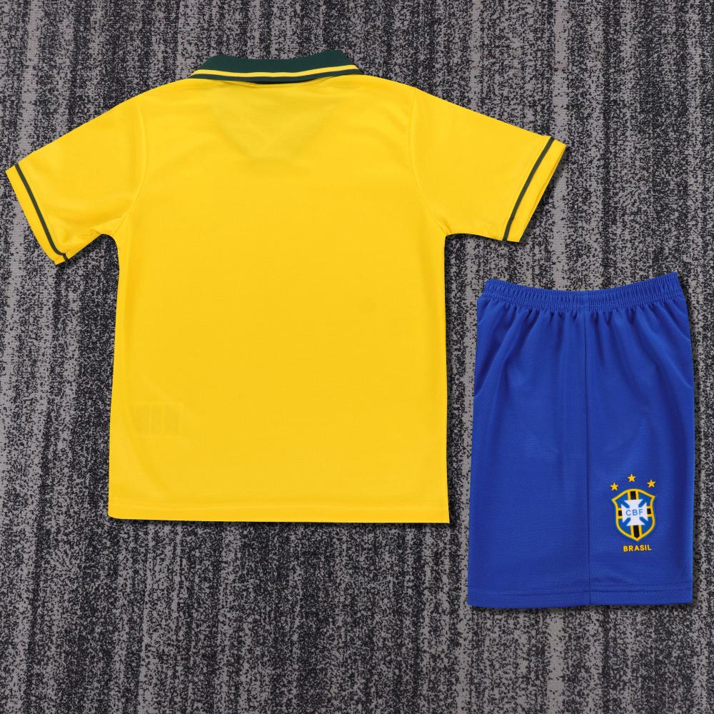 1994 Retro Brazil Home Football Shirt 1:1 Thai Quality Kids Size