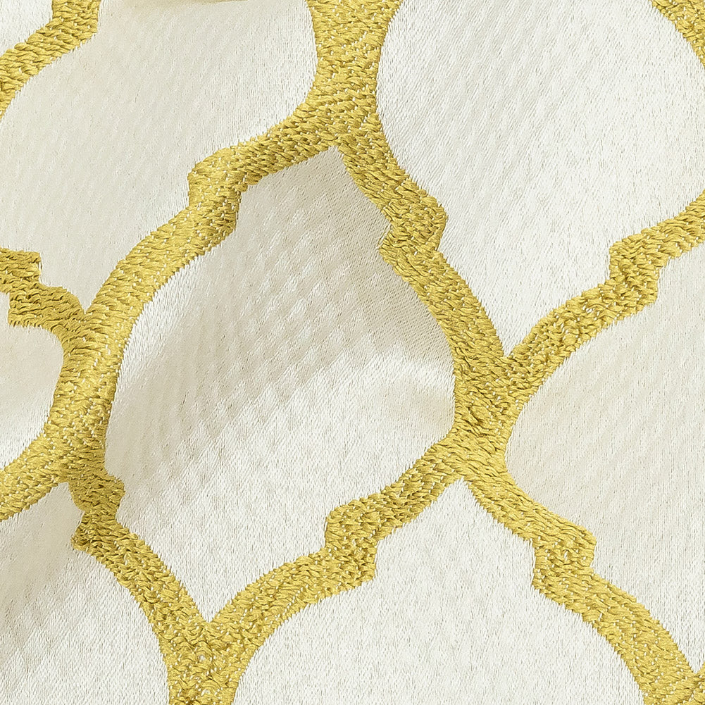 Satin-Faced Jacquard - Zest Moroccan Quatrefoil - British Imported - Joann Fabrics