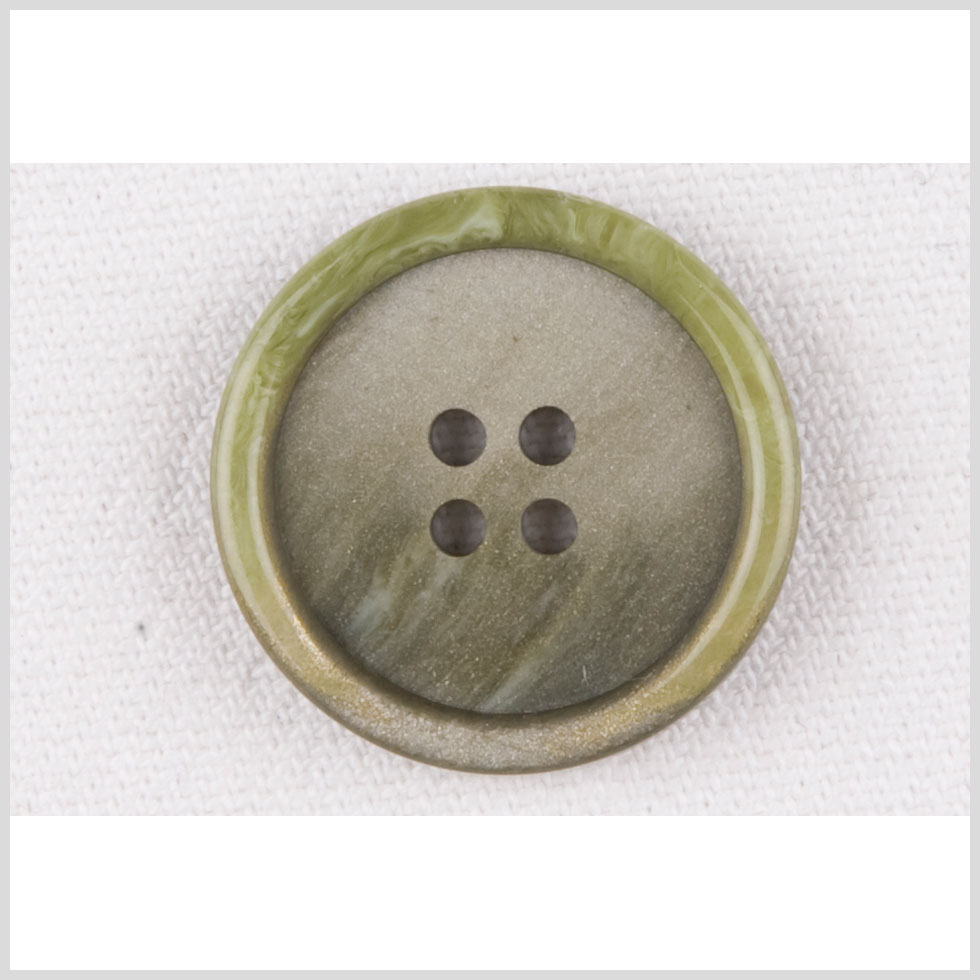 Plastic 4-Hole Button - 36L/23mm - Lime Green and White Swirls Rolled Rim - Joann Fabrics