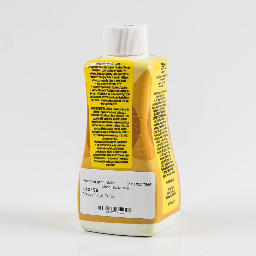 Rit DyeMore Synthetic Fiber Dye - Daffofil Yellow - 7oz Bottle - Joann Fabrics