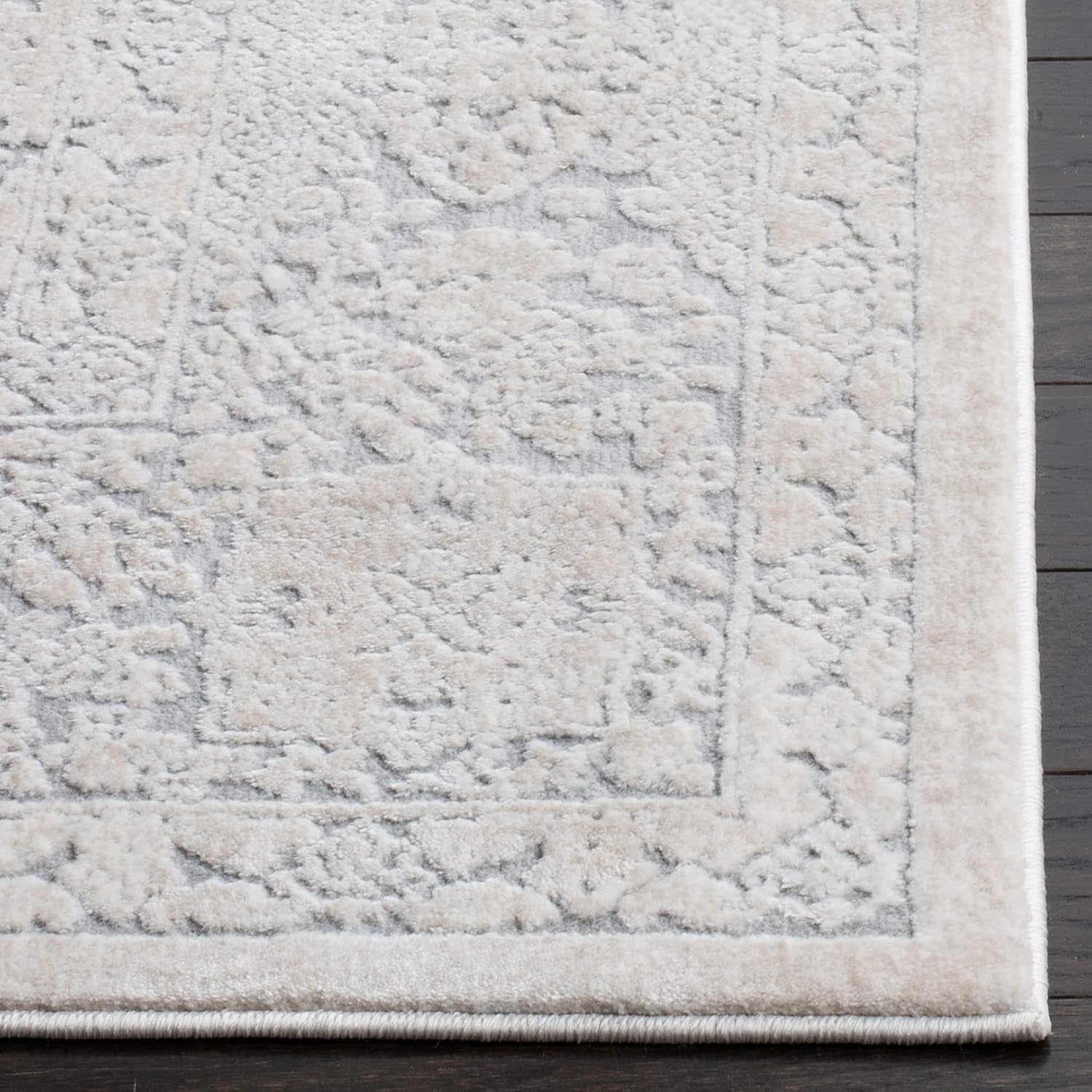 Simple Gray Distressed Rug SAFAVIEH Reflection Collection Area Rug - 9' x 12', Light Grey & Cream ...