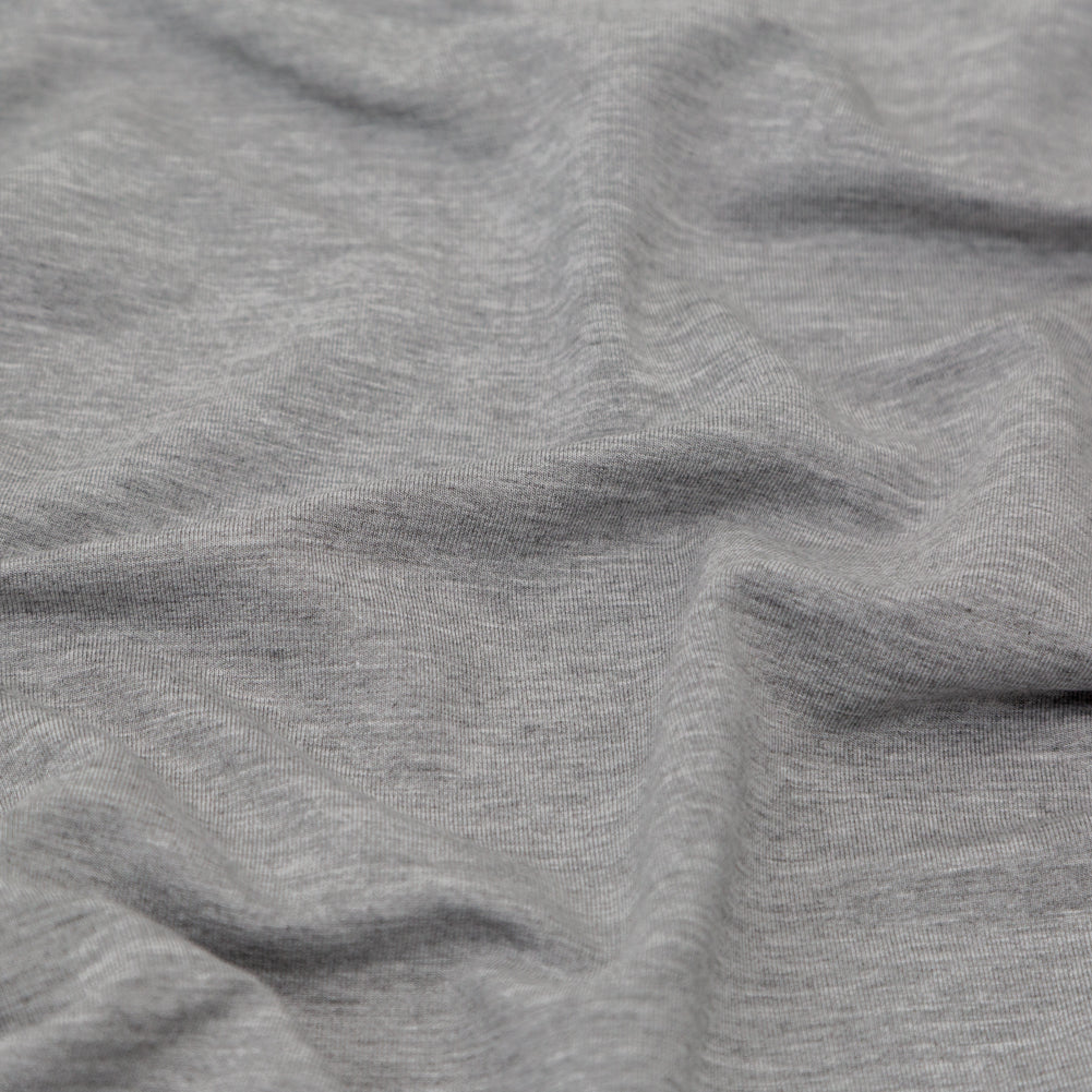 Italian Heathered Gray Brushed Back Viscose Jersey - Joann Fabrics