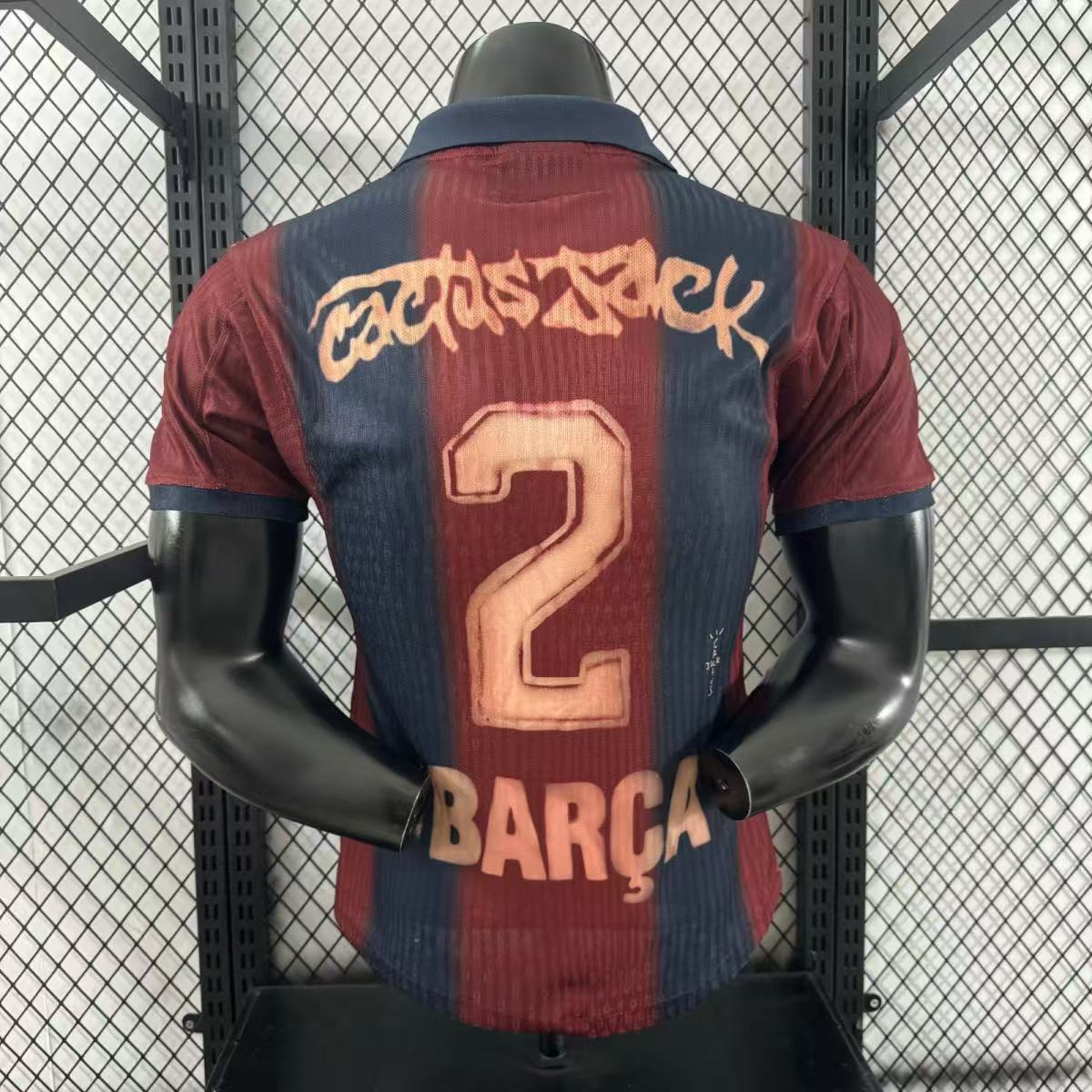 2024/2025 Player Version Barcelona x Travis Scott Collab Joint Retro Jersey 1:1 Thai Quality