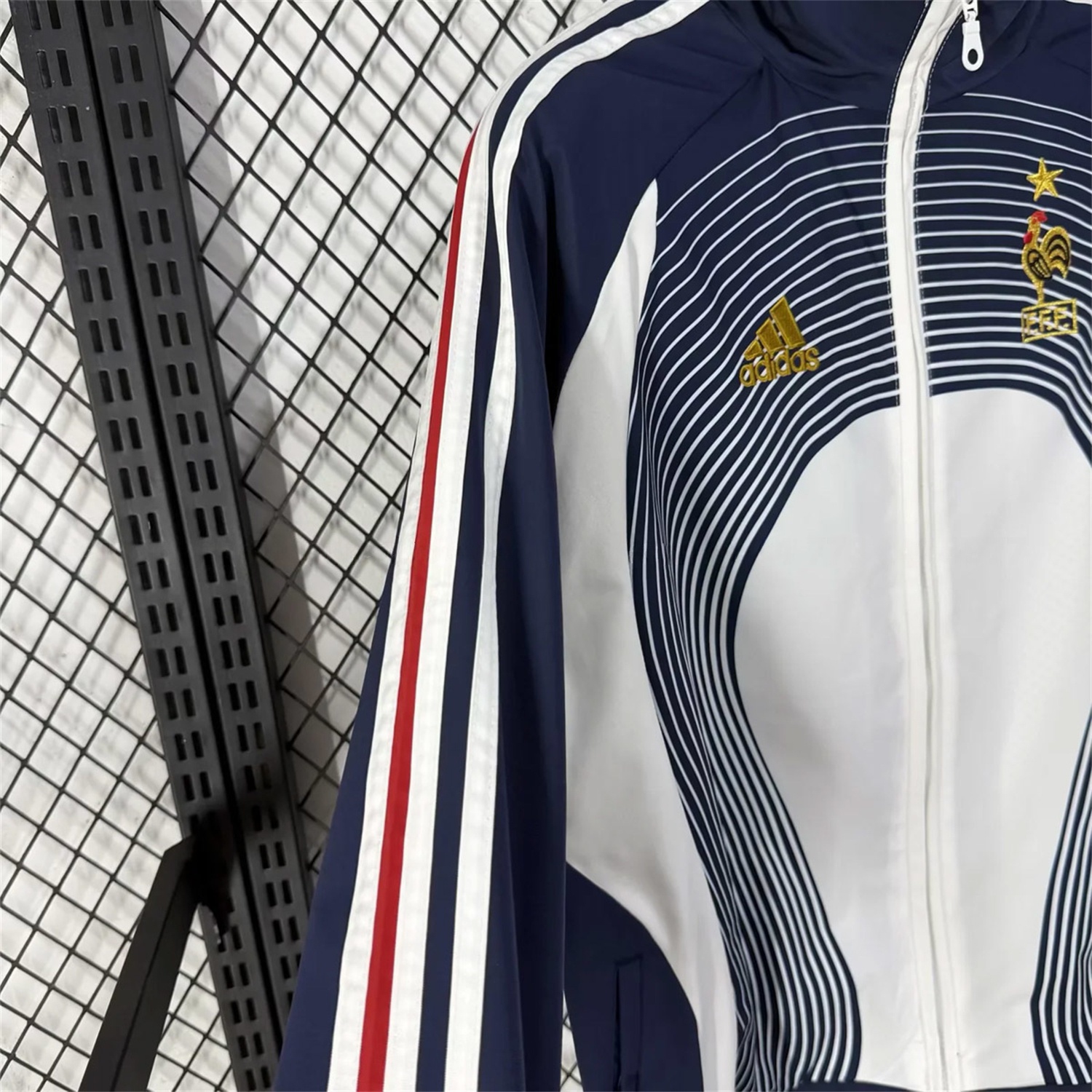 France 2026 Windbreaker Jacket - Black With White - UnitedFutballJersey