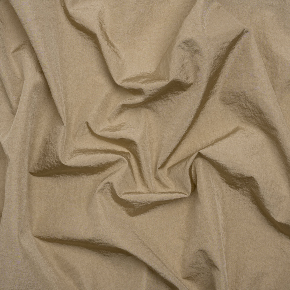 Crinkled Nylon Taffeta - Hummus Beige - Deadstock - Joann Fabrics