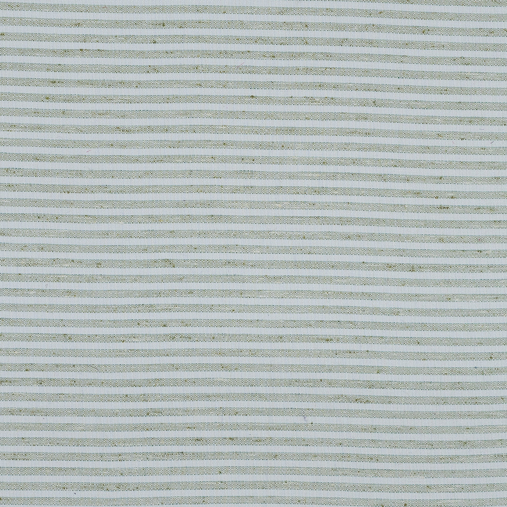 Green and White Bengal Striped Cotton Tweed - Joann Fabrics