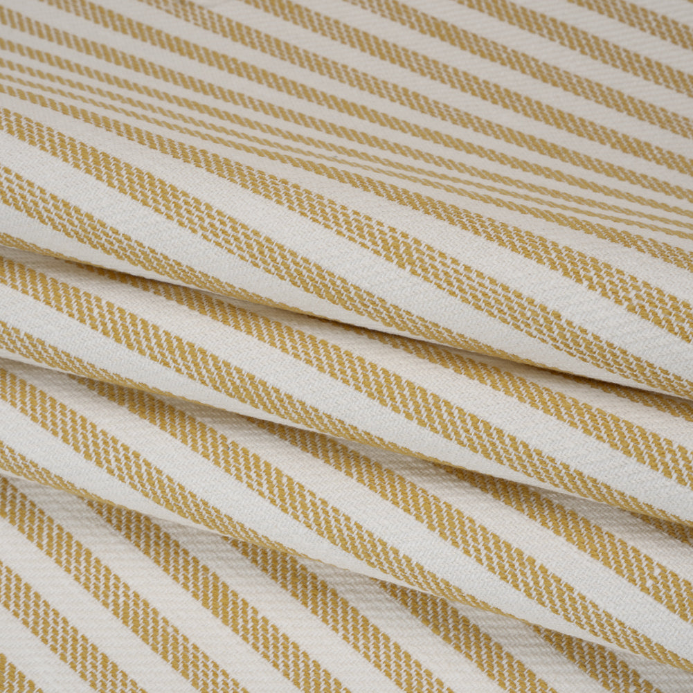 Polyester and Cotton Herringbone Twill - Sunflower Stripes - British Imported - Joann Fabrics