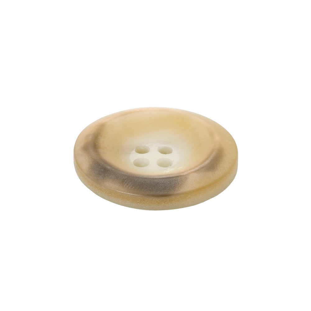 Rolled Rim 4-Hole Plastic Button - Beige and Taupe Iridescent - 36L/23mm - Joann Fabrics