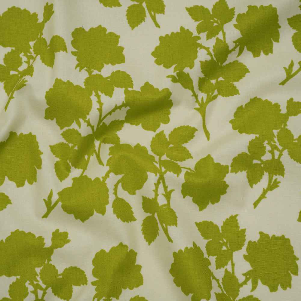 Printed Quilting Cotton by Heather Bailey for FIGO Studio - Olive Bramble Floral Silhouettes - Pop Sugar Collection - Joann Fabrics