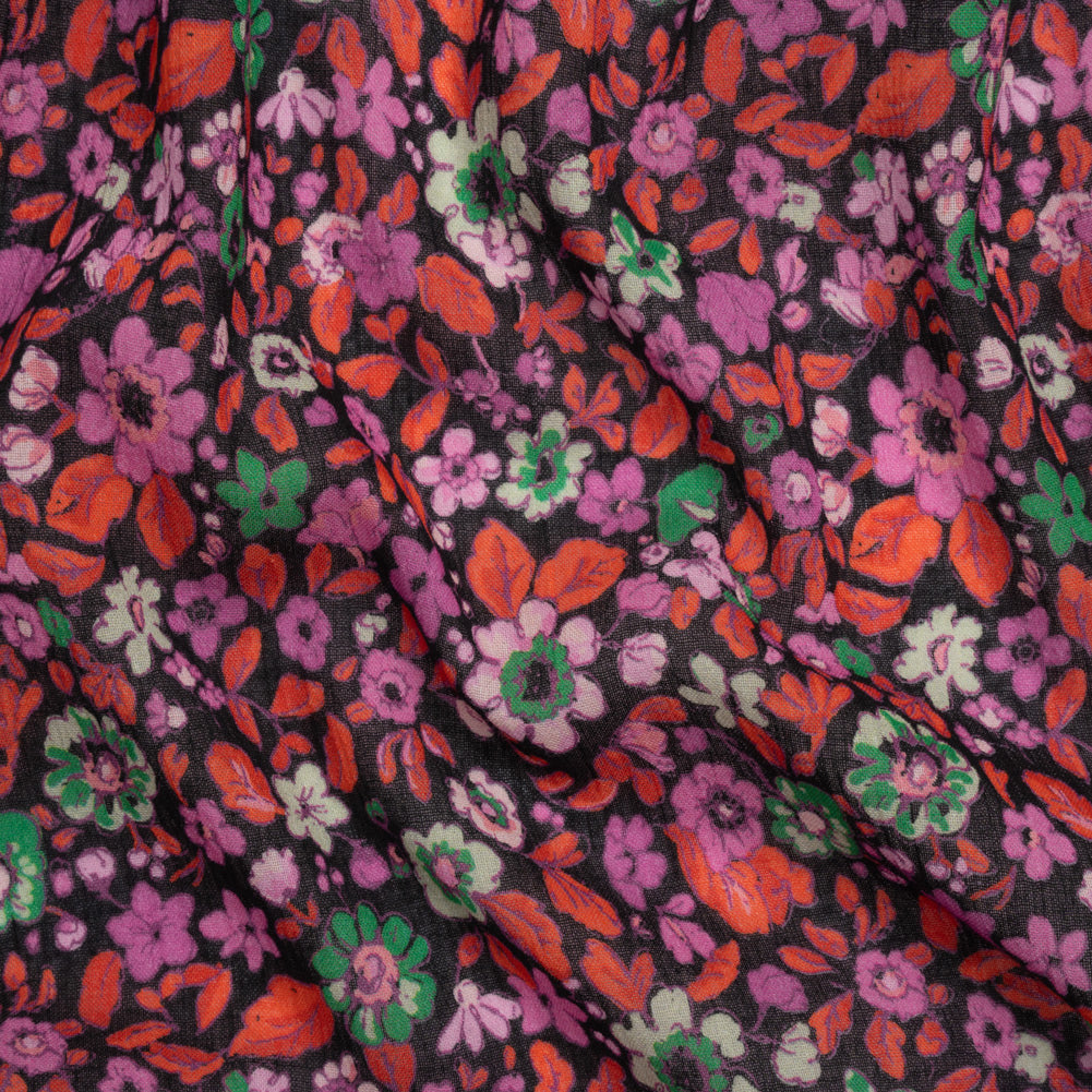 Crinkled Cotton Gauzy Woven Print - Red, Pink and Green Floral - Mood Exclusive The Perks of Being - Joann Fabrics