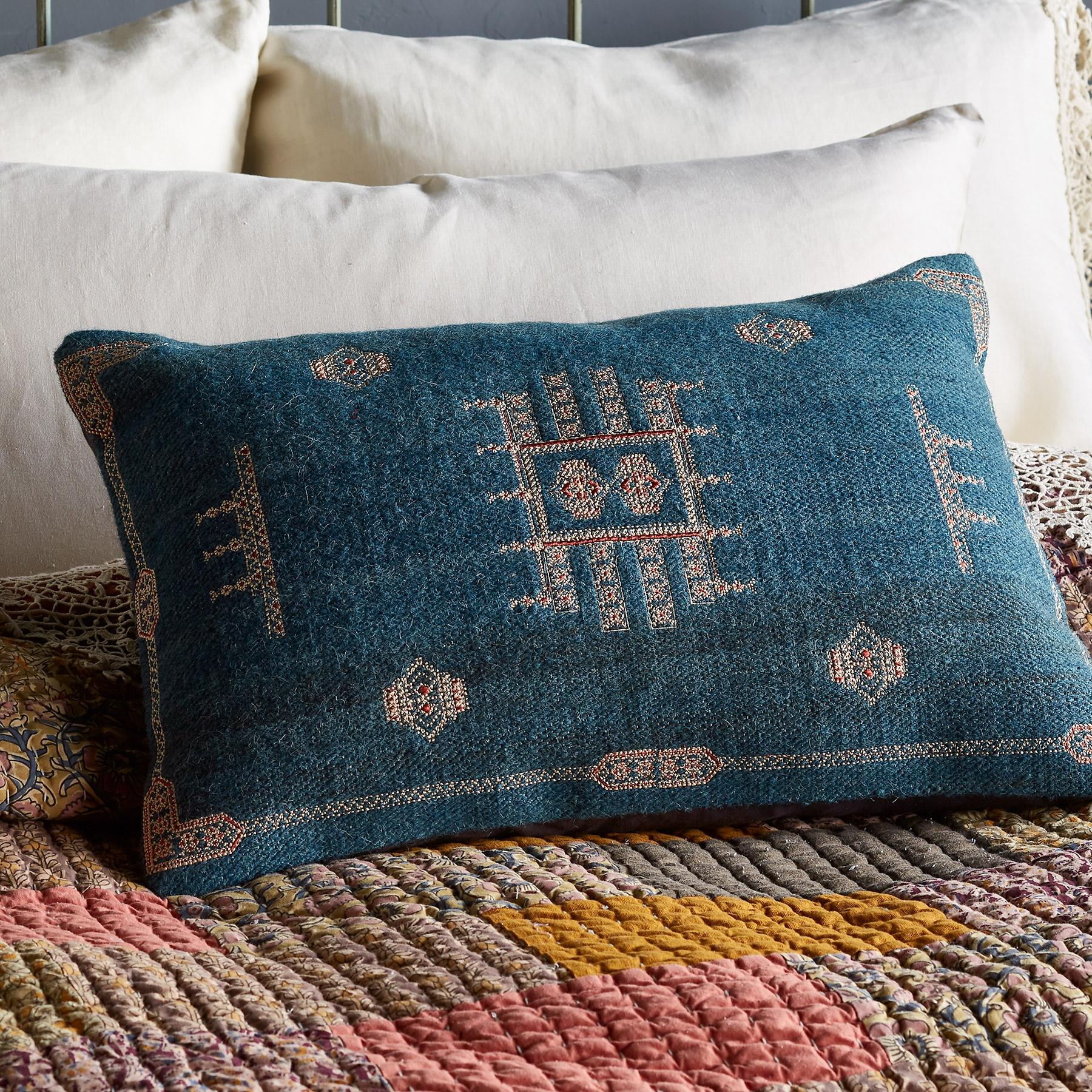 Sunset Ridge Blue Bolster Pillow - Blair Catalog