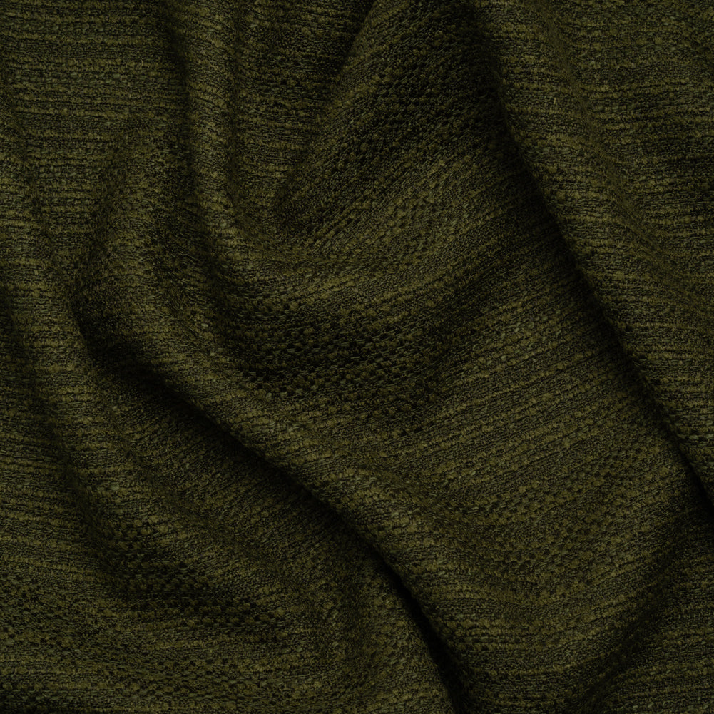 Textured Recycled Polyester Woven - Olive Boucle Stripes - British Imported - Joann Fabrics