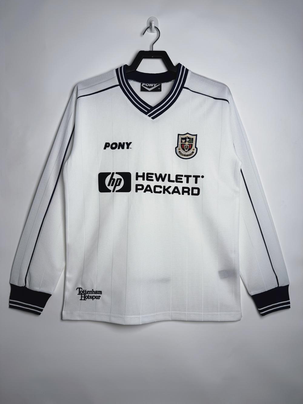 1997-1999 Retro Long Sleeve Tottenham Hotspur Home Football Shirt 1:1 Thai Quality