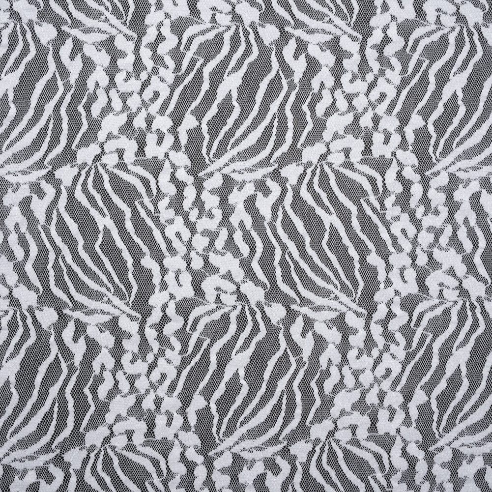 Stretch Raschel Lace - White Animal Stripes and Spots - Joann Fabrics