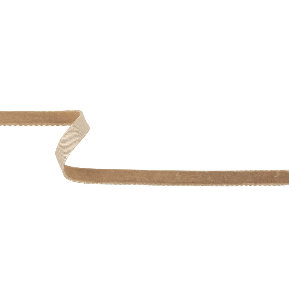 Nougat Single Face Velvet Ribbon - 0.5