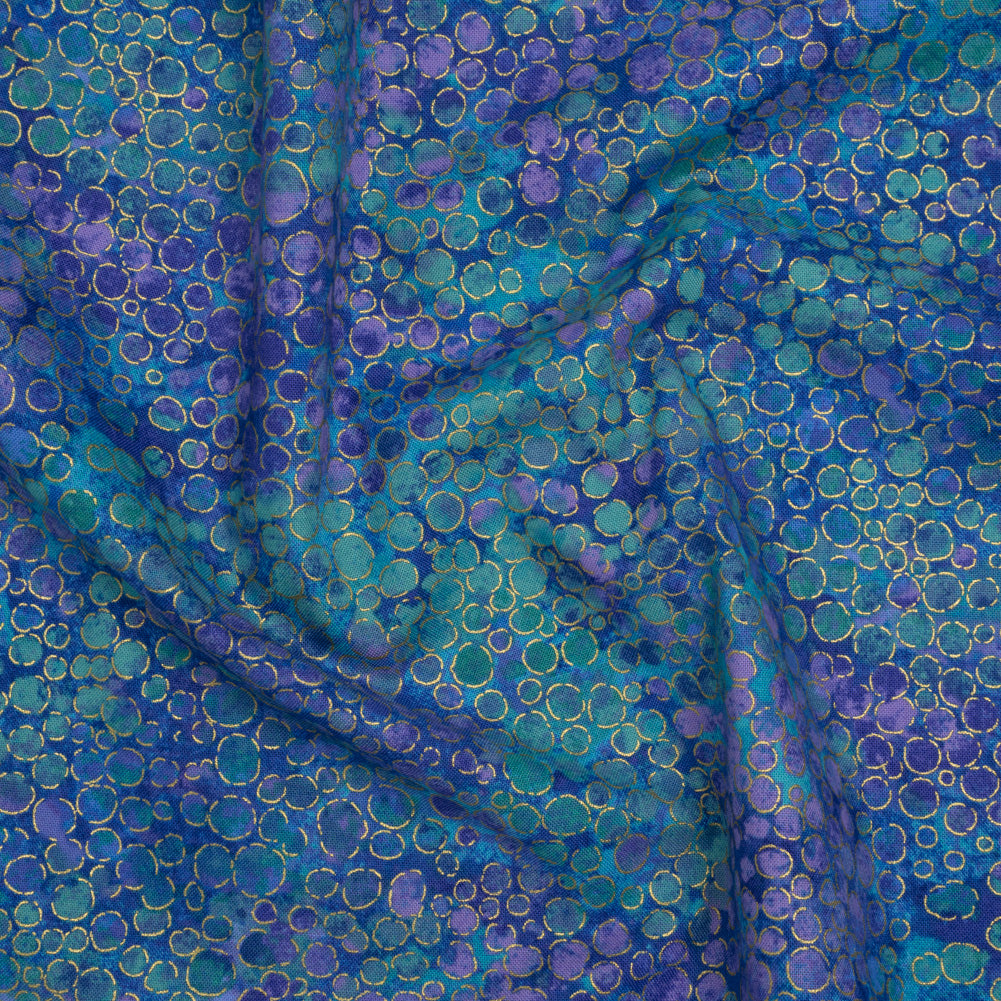 Metallic Printed Quilting Cotton by Northcott - Deep Sea River Rocks - Shimmer Collection - Joann Fabrics