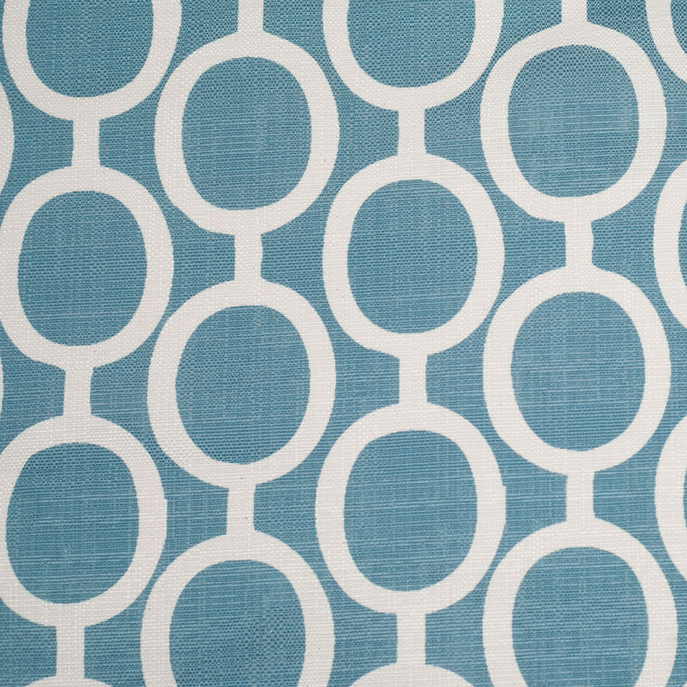 Spanish Blue/White Geometric Poly/Cotton Canvas - Joann Fabrics