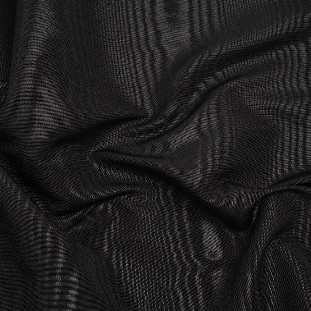 Lightweight Polyester Bengaline Moire - Black - Louisa Collection - Joann Fabrics