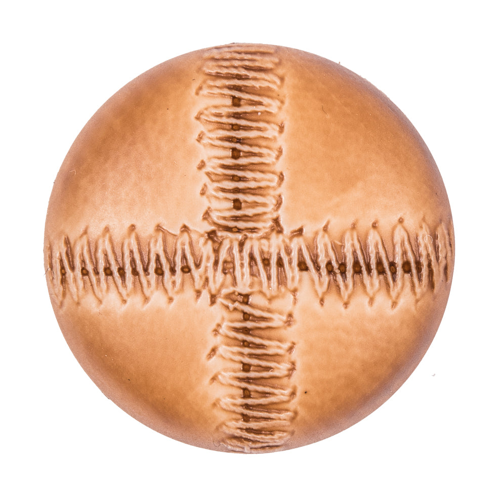 Italian Light Brown Top-Stitched Plastic Shank Back Button - 54L/34mm - Joann Fabrics