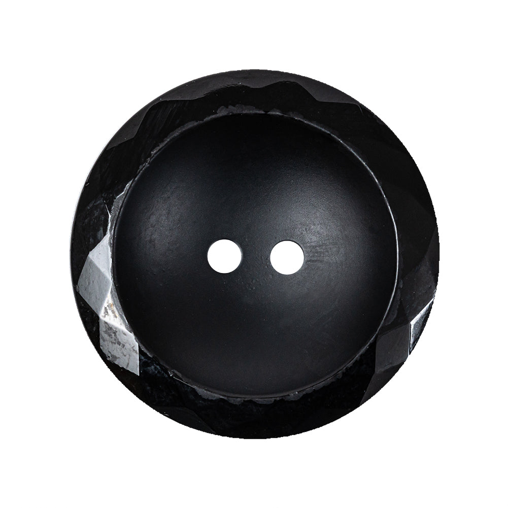 Black Half Matte Glass Button - 44L/28mm - Joann Fabrics