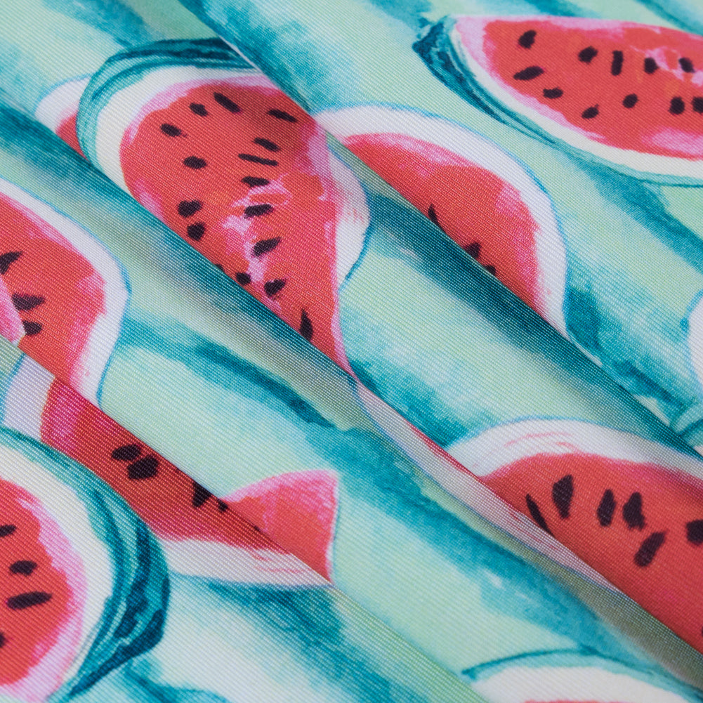 Watermelon Printed Caye UV Protective Compression Swimwear Tricot w/ Aloe Vera Microcapsules - Joann Fabrics